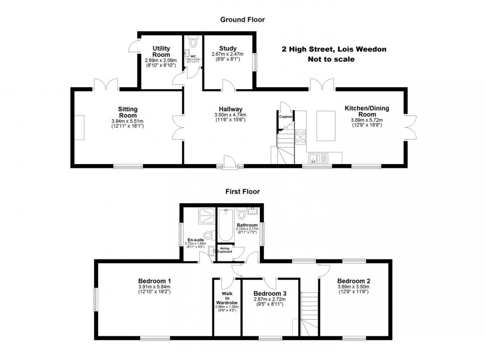 Floorplan for High Street, Lois Weedon