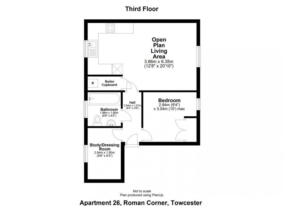 Floorplan for Apartment at Roman Corner, Northampton Road, Towcester