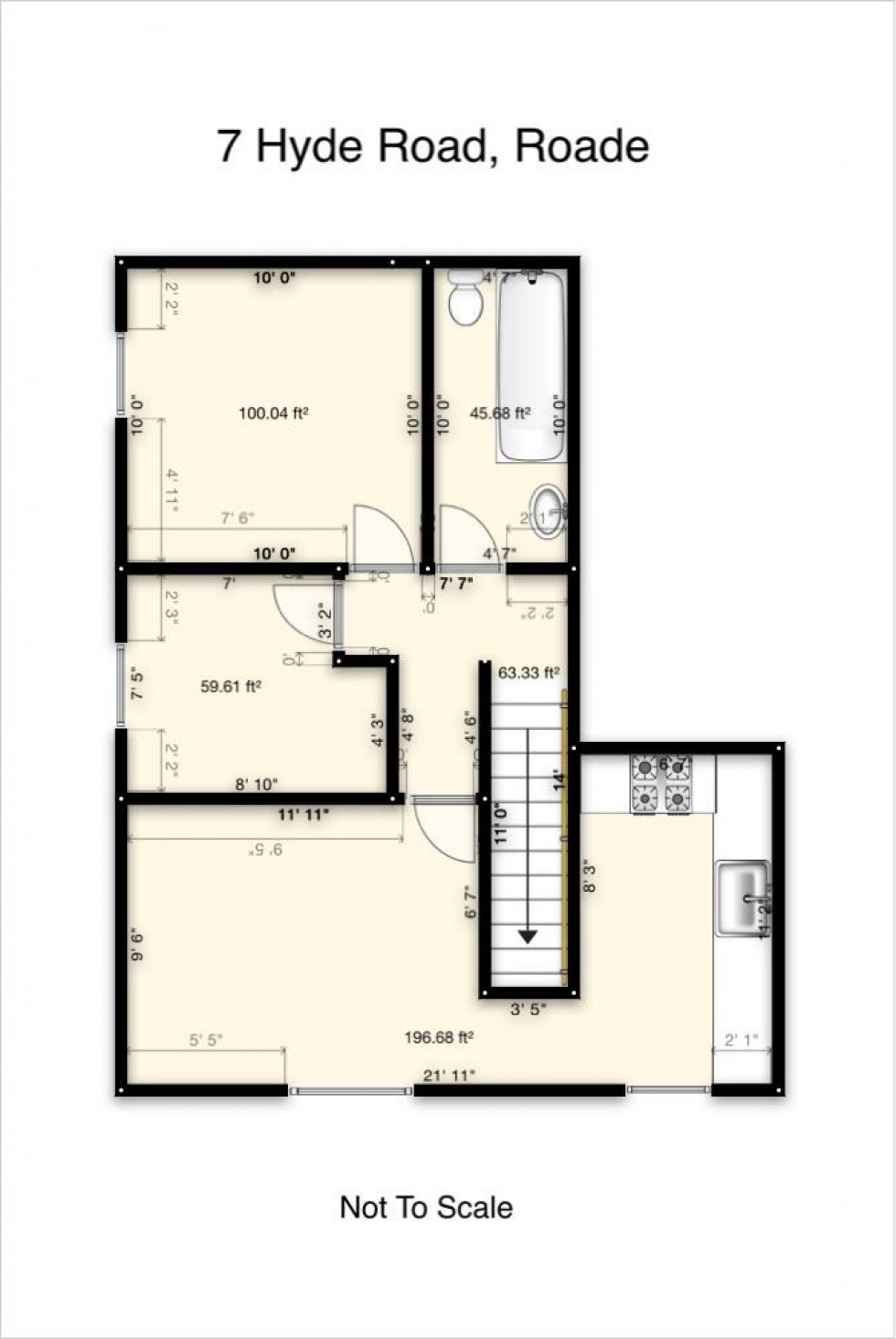 Floorplan for Hyde Road, Roade