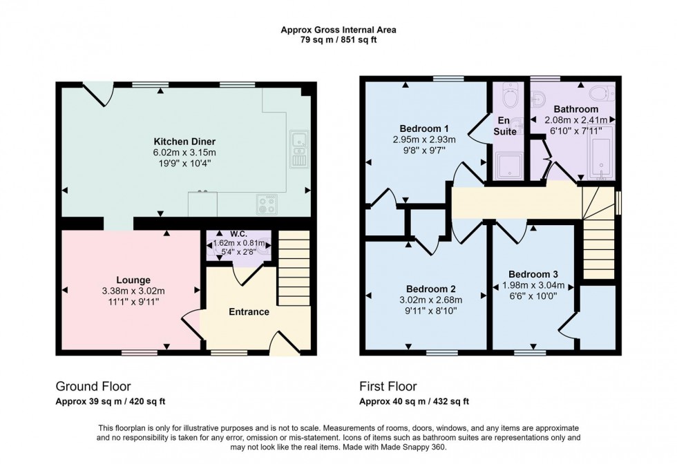 Floorplan for Bury House, Moat Lane, Towcester