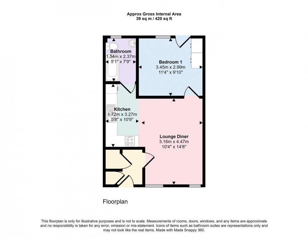 Floorplan for Flat on Watling Street East, Towcester