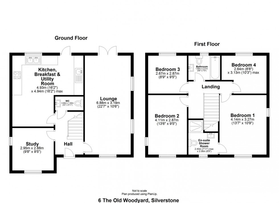 Floorplan for 6 The Old Woodyard, Silverstone