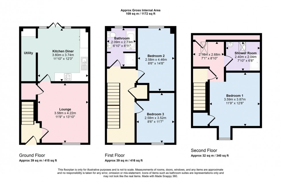 Floorplan for Ludlow Lane, Towcester