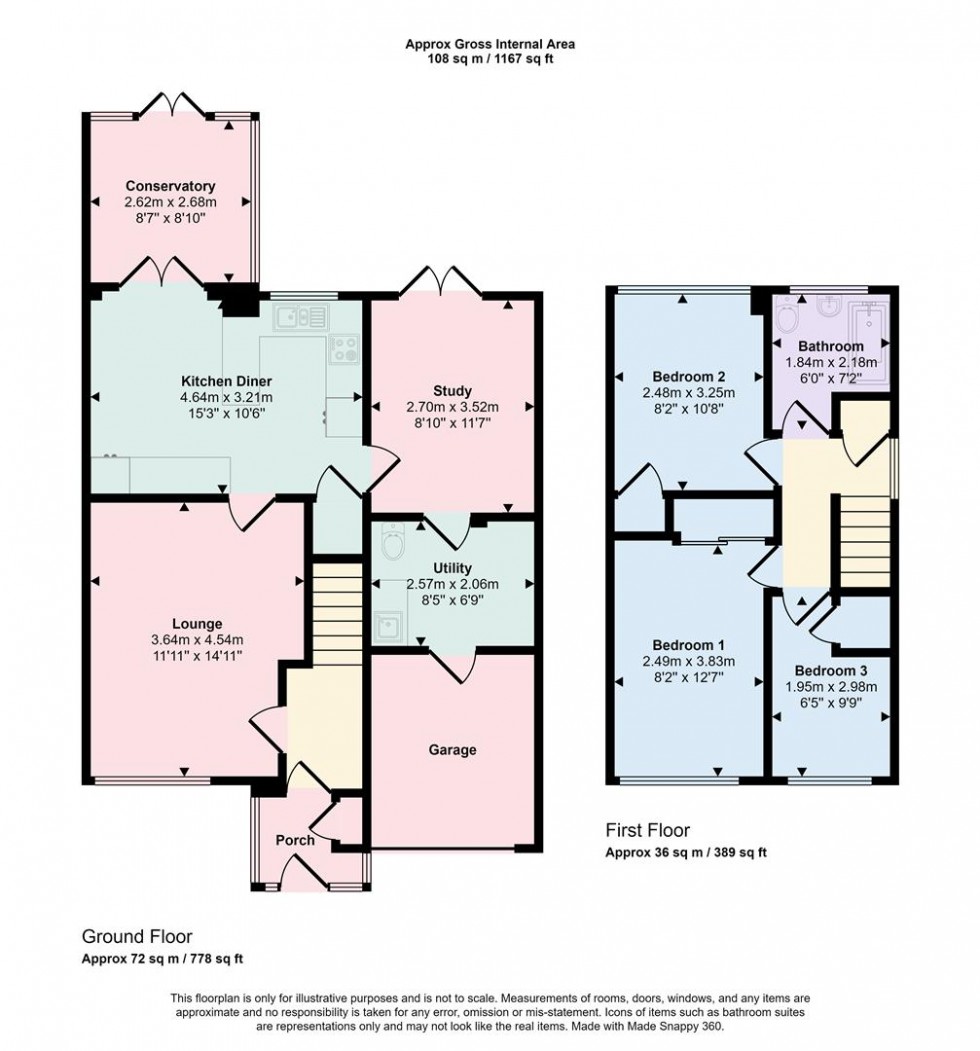 Floorplan for Willow Close, Towcester