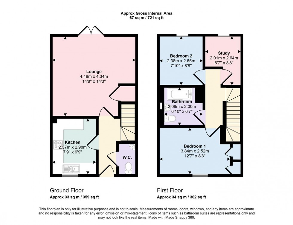 Floorplan for Setters Way, Roade